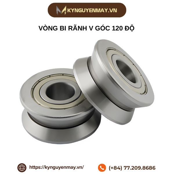 Vòng bi thép rãnh V nghiêng 120 độ