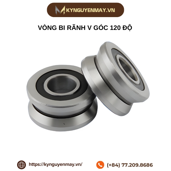 Vòng bi thép rãnh V nghiêng 120 độ