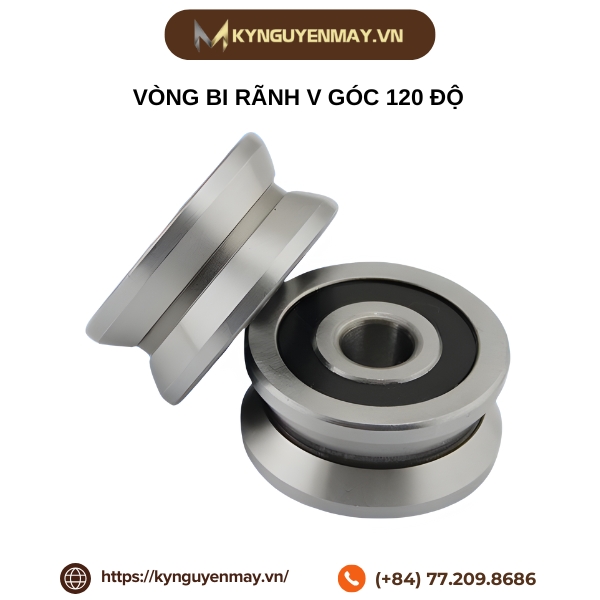 Vòng bi thép rãnh V nghiêng 120 độ