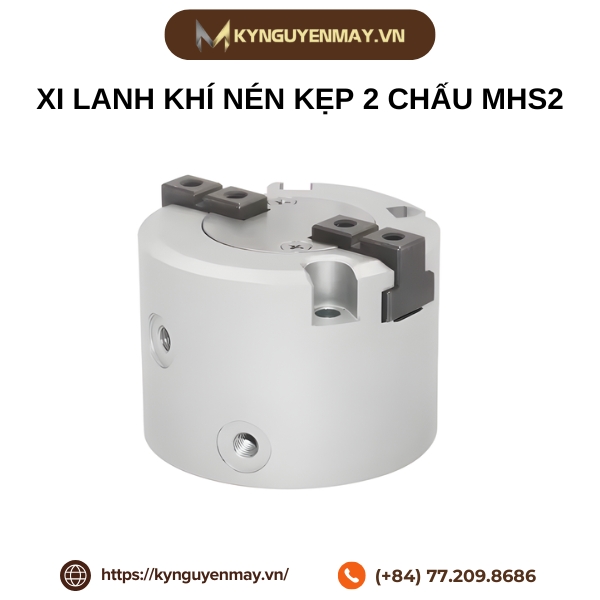 Xi lanh khí nén kẹp 2 chấu MHS2 16D, 20D, 25D, 32D, 40D, 50D, 63D