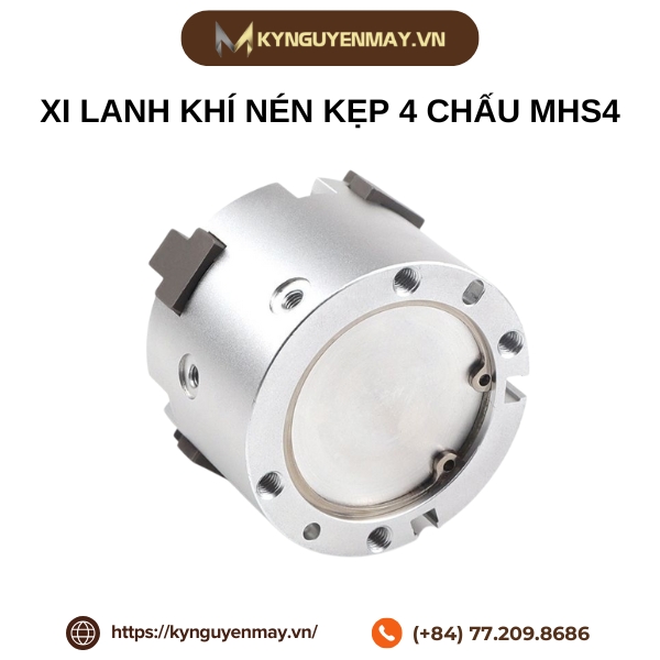 Xi lanh khí nén kẹp 4 chấu MHS416D, 20D, 25D, 32D, 40D, 50D, 63D