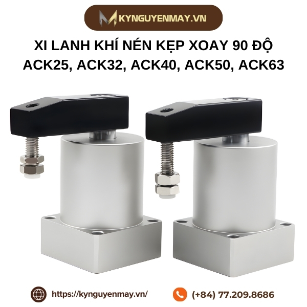 Xi lanh khí nén kẹp xoay 90 Độ ACK25, ACK32, ACK40, ACK50, ACK63