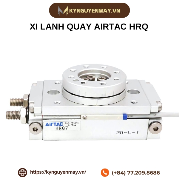 Xi lanh quay AIRTAC HRQ2, HRQ3, HRQ7, HRQ10, HRQ20, HRQ30, HRQ50, HRQ70, HRQ100, HRQ200A