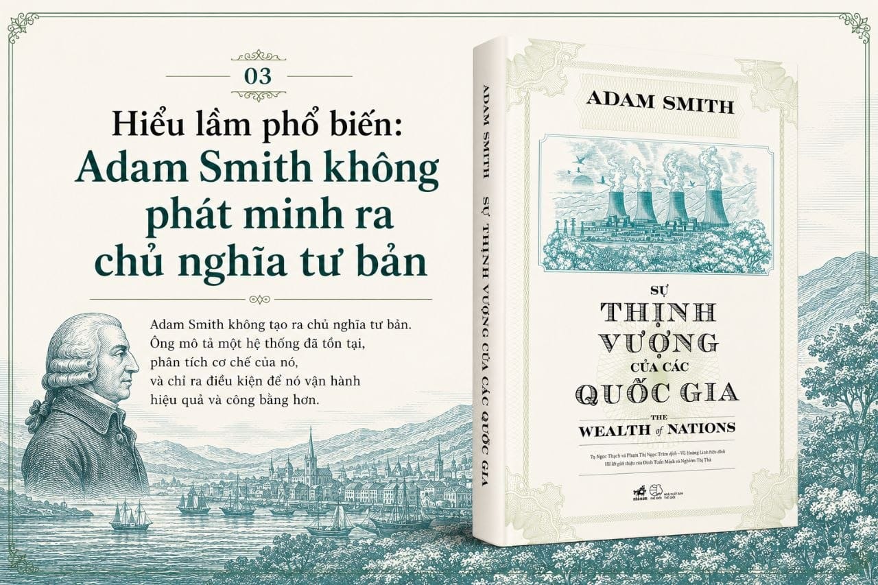HIỂU LẦM PHỔ BIẾN: ADAM SMITH KHÔNG PHÁT MINH RA CHỦ NGHĨA TƯ BẢN