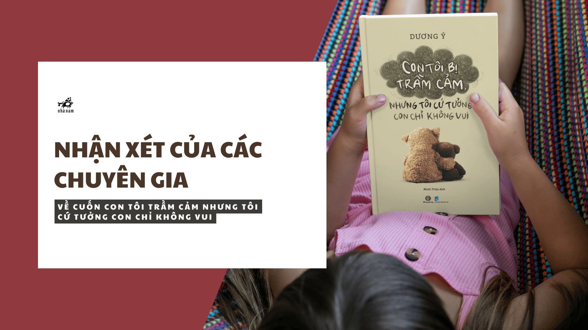 Nhận xét của các chuyên gia về cuốn Con tôi trầm cảm nhưng tôi cứ tưởng con chỉ không vui