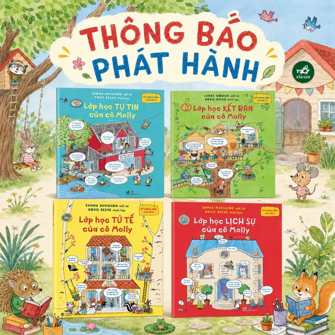 [THÔNG BÁO PHÁT HÀNH] BỘ SÁCH KỸ NĂNG MỀM CHO BÉ 3+: Lớp học của cô Molly