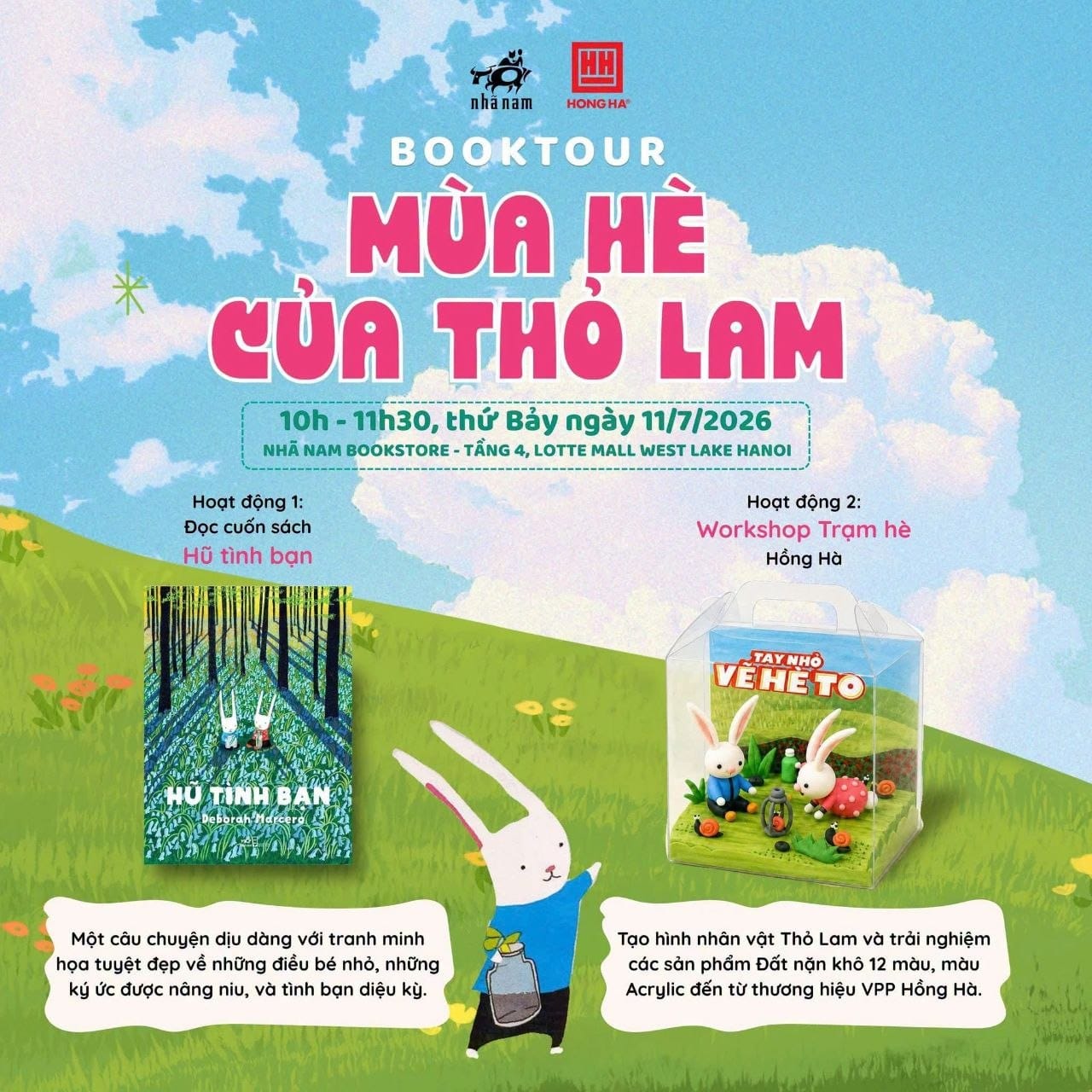 Booktour “Mùa hè của Thỏ Lam” tại Nhã Nam Lotte Mall West Lake
