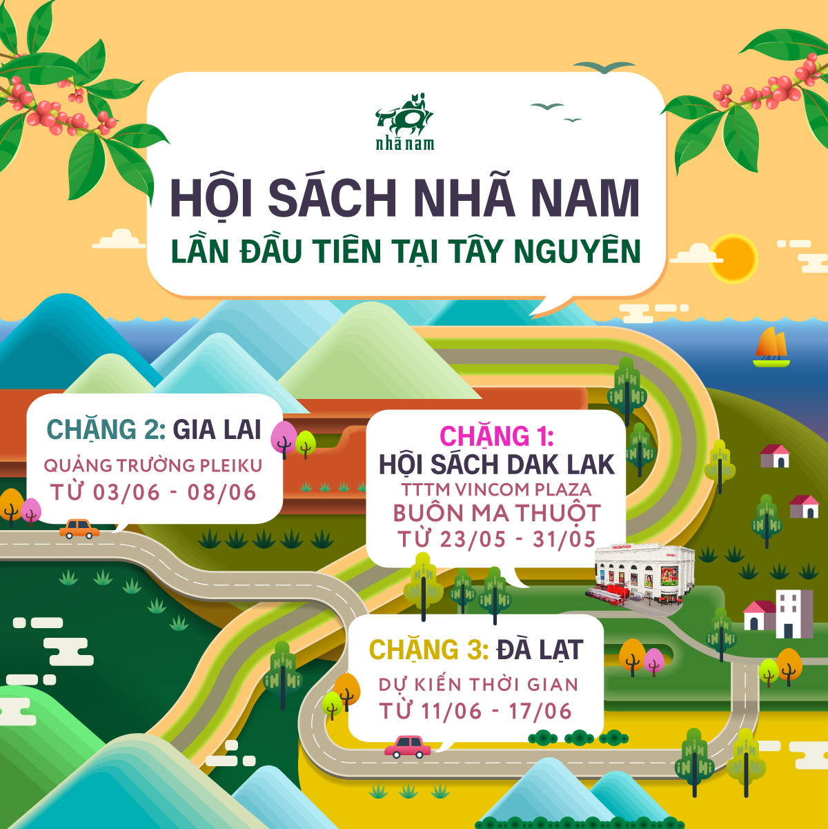 LẦN ĐẦU TIÊN HỘI SÁCH NHÃ NAM CÓ MẶT TẠI TÂY NGUYÊN!