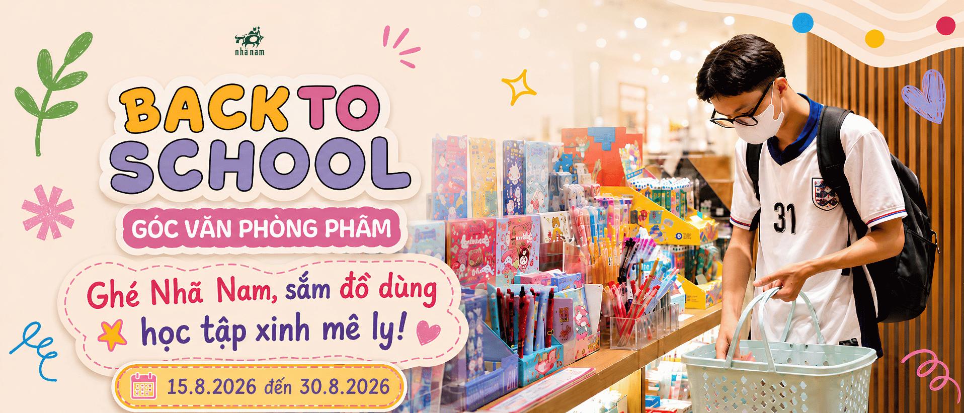 Chương trình Back To School tại hệ thống hiệu sách Nhã Nam Hà Nội 2026