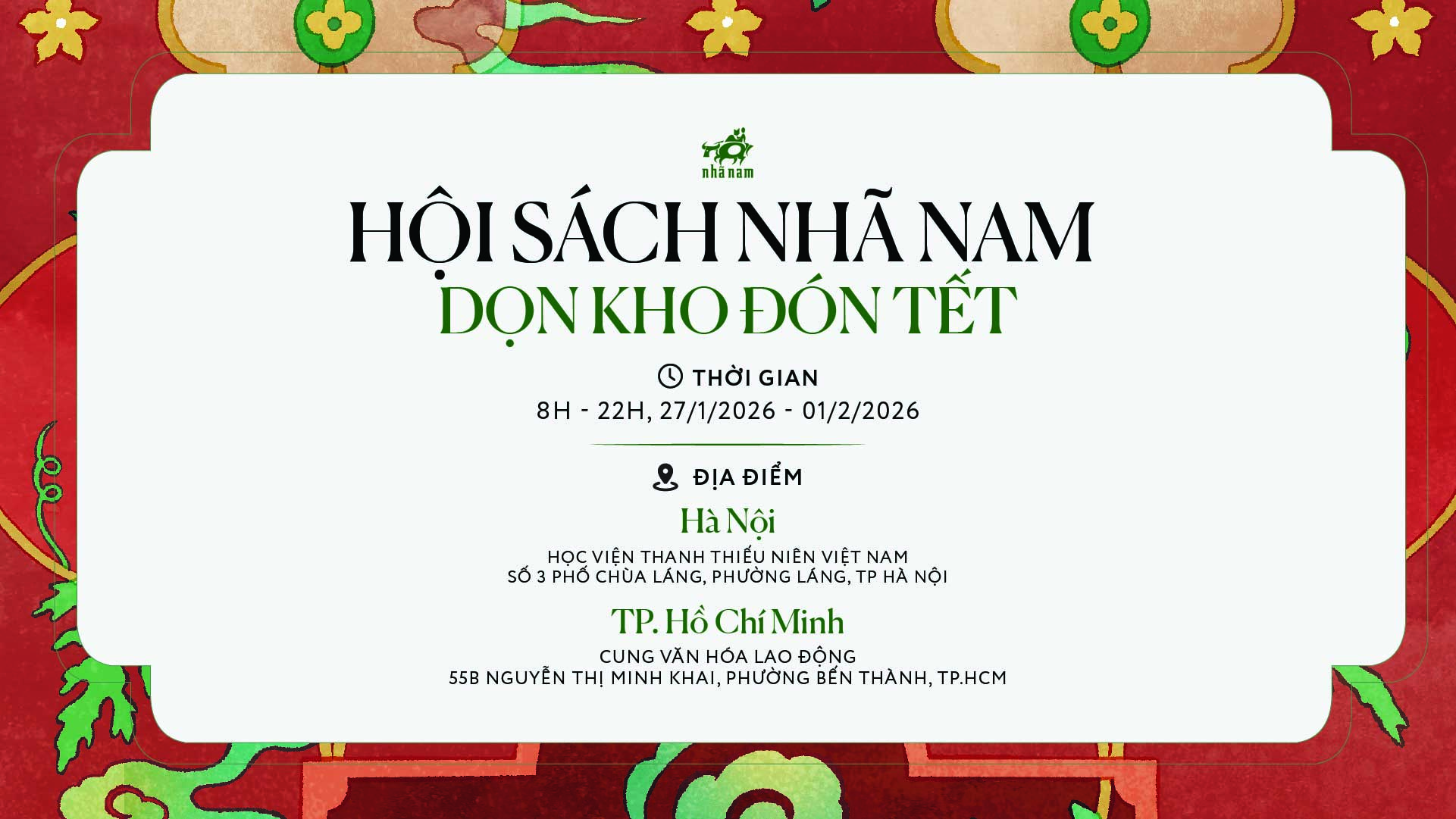 HỘI SÁCH NHÃ NAM DỌN KHO ĐÓN TẾT 2026