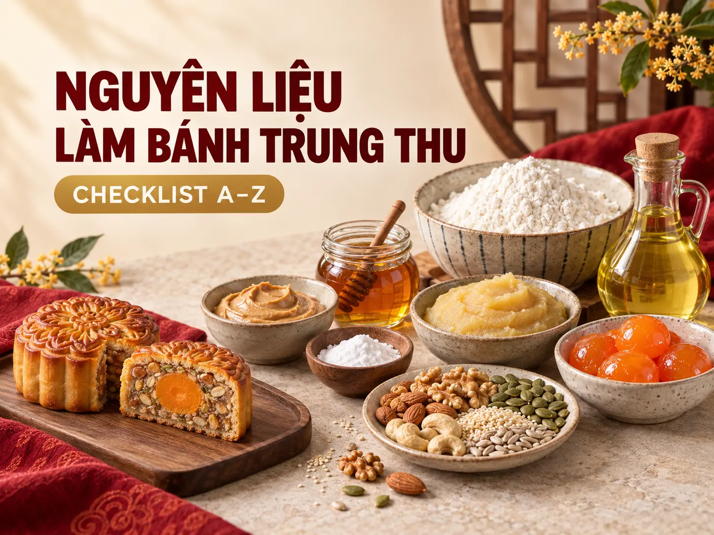 Nguyên Liệu Làm Bánh Trung Thu Cần Những Gì? Checklist A–Z