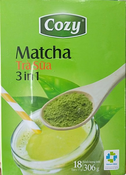 Trà matcha 3 in 1 cozy (thùng/30 hộp) MEKONG XUÂN PHÚC