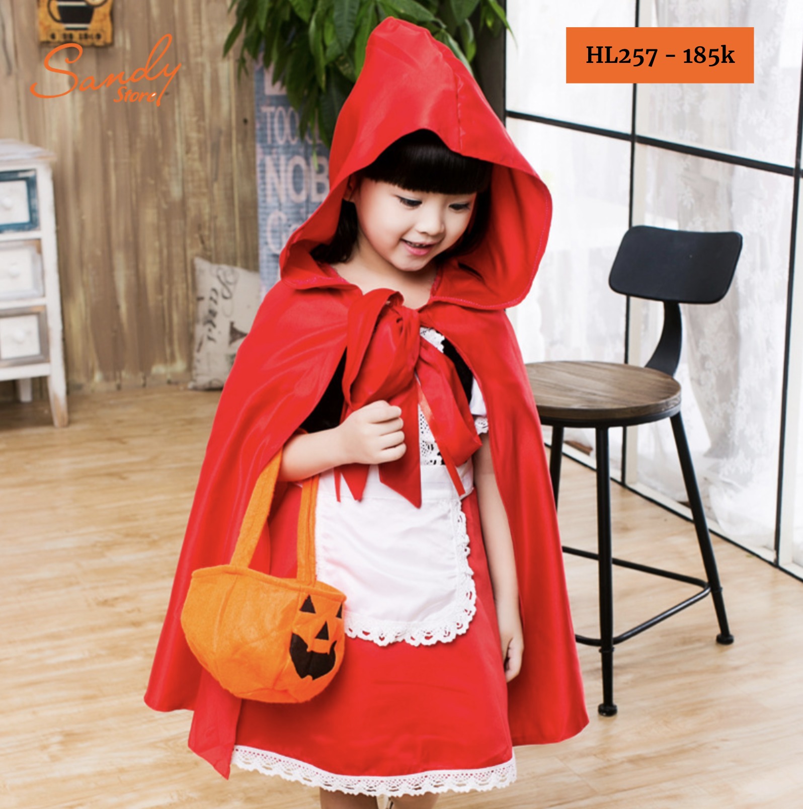 HL257 - Đầm Cô Bé Quàng Khăn Đỏ