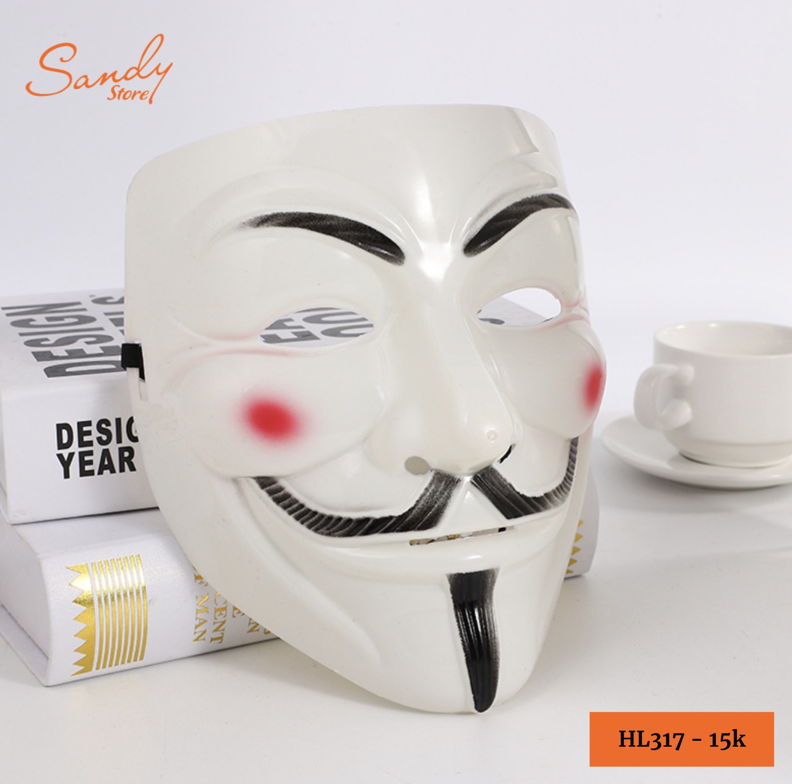 HL317 - Mặt Nạ Hacker Trắng
