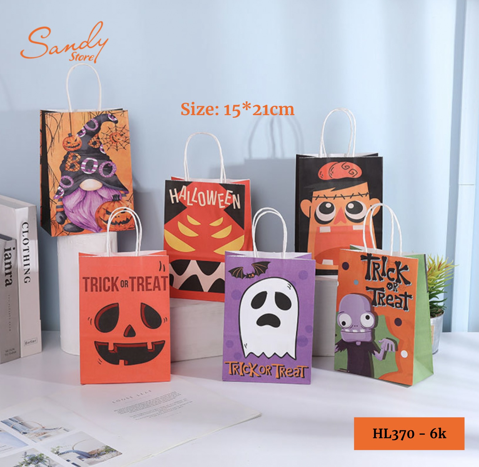 HL370 - Túi Giấy Halloween Lớn (21*15cm)