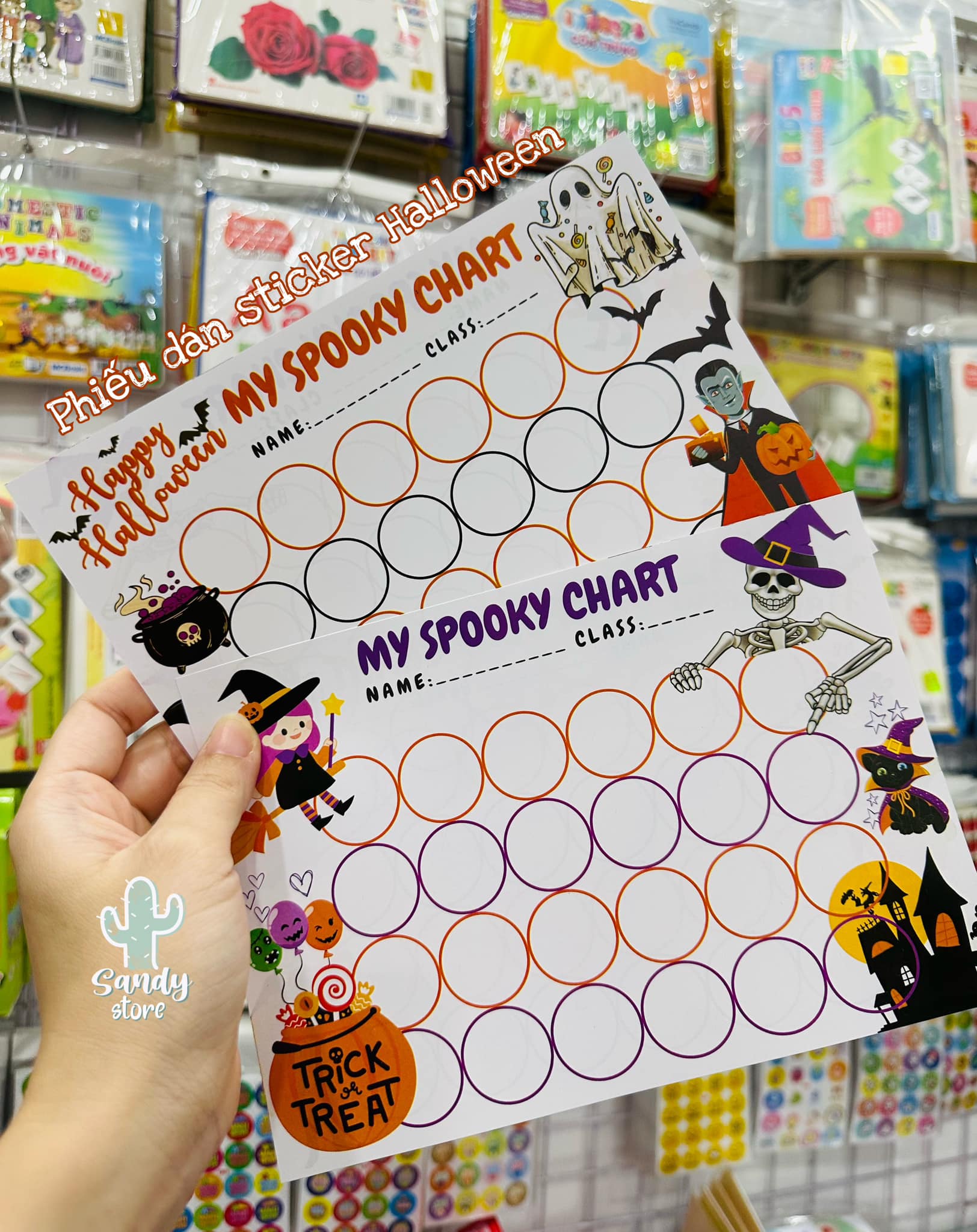 HL501 - Phiếu Dán Sticker Halloween A5