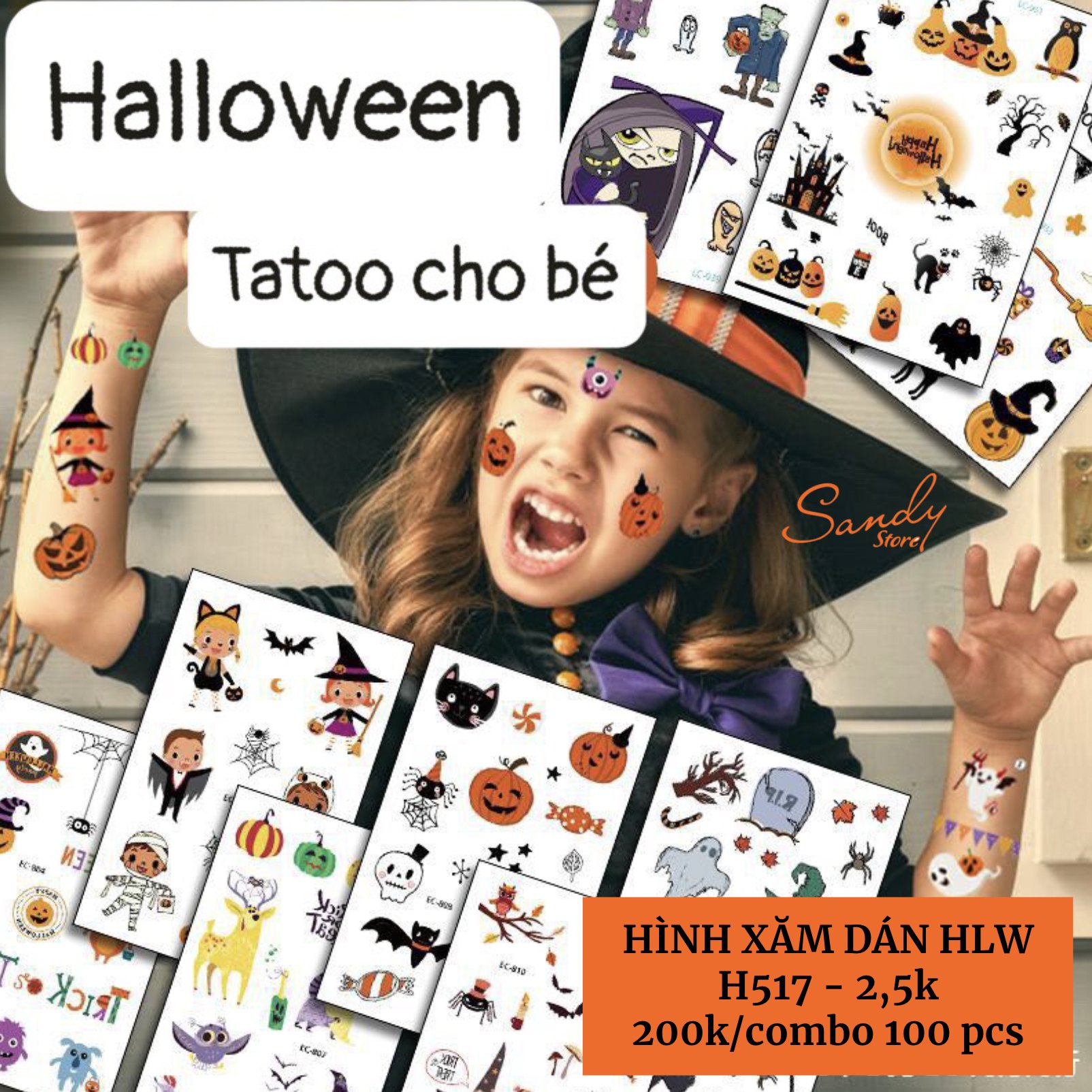 HL517 - Hình Xăm Dán Halloween
