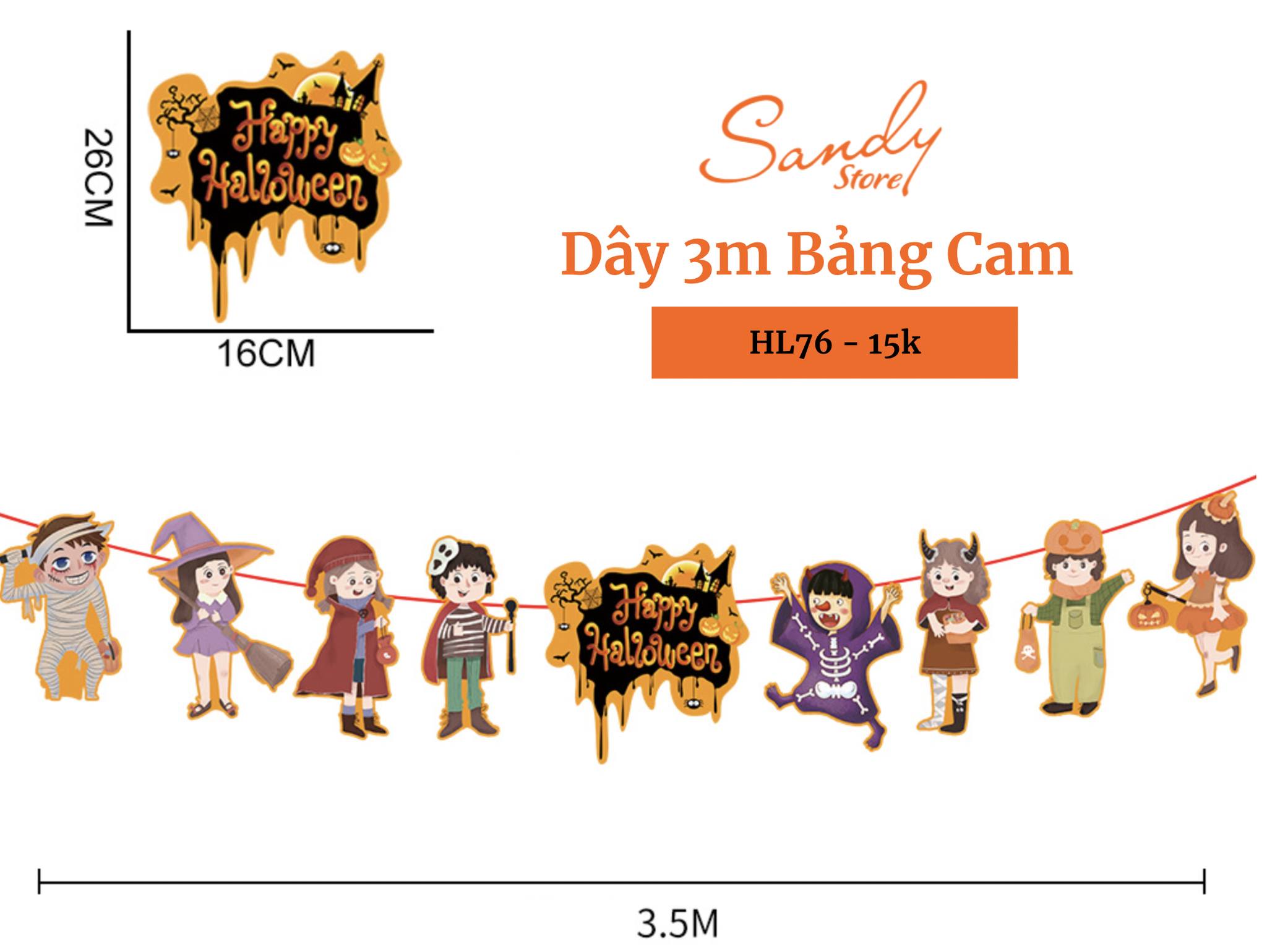 HL76 - Dây 3m Bảng Cam