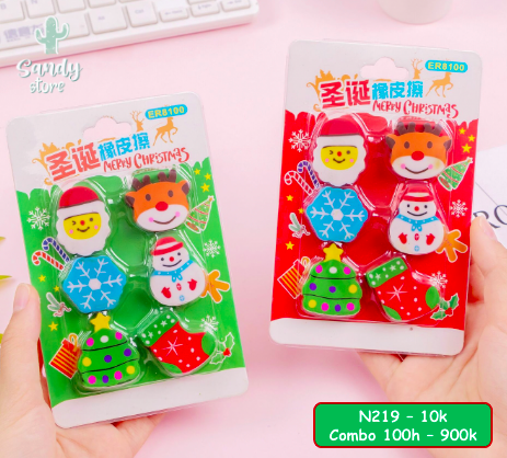 N219 - Vỉ 6 Tẩy Noel Đẹp