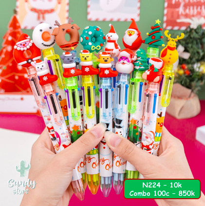 N224 - Bút Bấm 5 Màu Noel