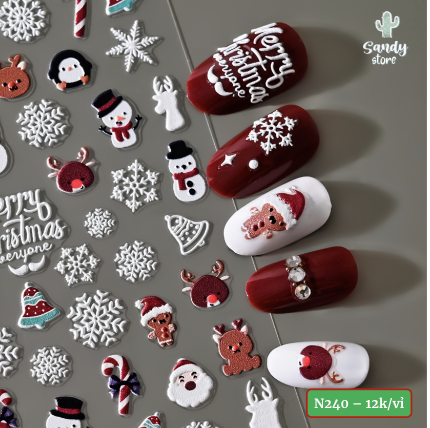 N240 - Dán Móng Tay Noel