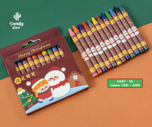 N247 - Hộp Sáp 12 Màu Noel
