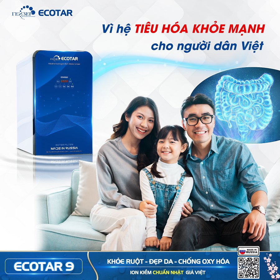 Máy lọc nước ion kiềm giàu hydro Geyser Ecotar 9 - Giải pháp tối ưu cho nước sạch và lành mạnh