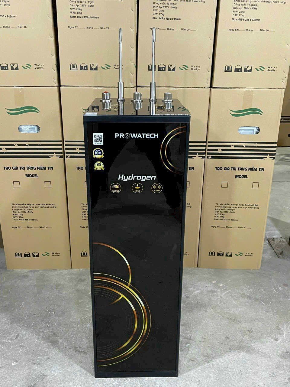 Máy lọc nước RO 3 chế độ nóng nguội lạnh (Hydrogen, Block Gas, 10 cấp, VAT)
