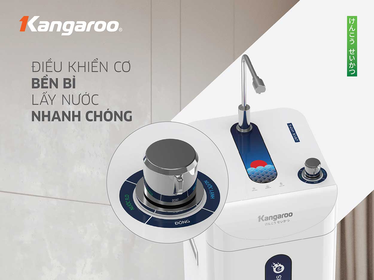 Kangaroo Hydrogen Ion Kiềm KG10A8ES: Nguồn sống tinh khiết, sức khỏe thăng hoa trong không gian tinh tế, trải nghiệm tiện lợi vượt trội với công nghệ làm nóng lạnh hiện đại