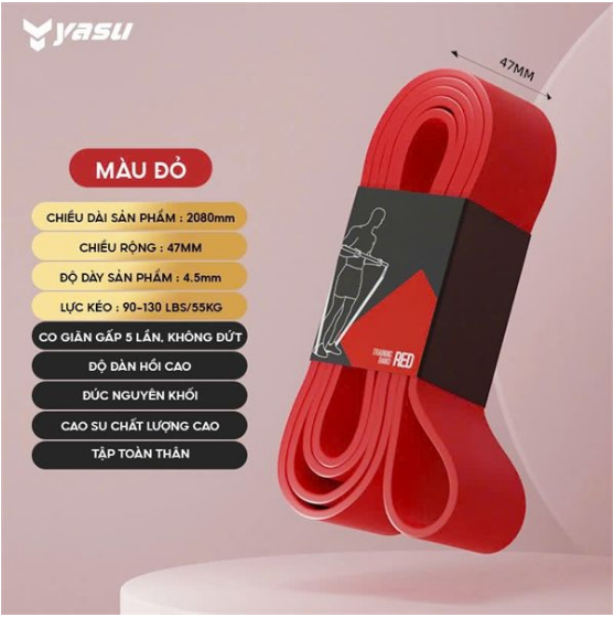 Dây Kháng Lực Toàn Thân Yasu YS3802 - Đỏ - 55kg Thể Thao Uni