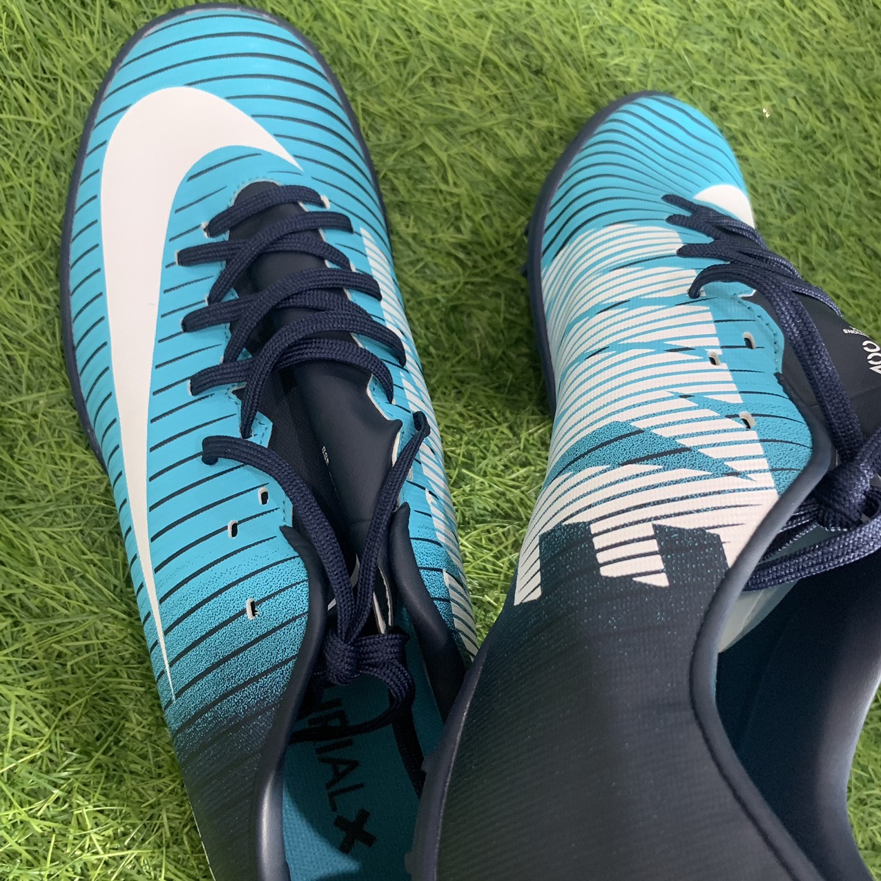 Già y Äá Banh Nike Mercurial Victory 6 TF Xanh Äen Thá» Thao Uni