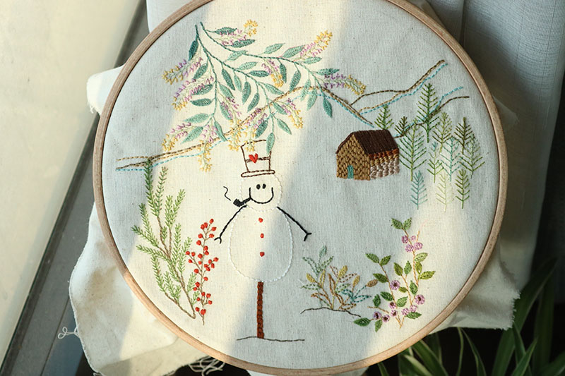 Hướng dẫn chi tiết mũi thêu Fly stitch & Back stitch