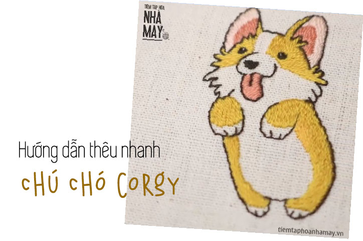 Thêu lên vải một chú chó Corgi với đôi tai to và sống mũi kết hợp cùng màu sắc tuyệt đẹp. Hướng dẫn thêu chú chó Corgi đơn giản chỉ sử dụng những điểm thêu đơn giản mà vẫn mang lại kết quả chất lượng. Bạn sẽ muốn theo dõi kỹ hướng dẫn này nếu bạn là một người yêu thích động vật và thêu.