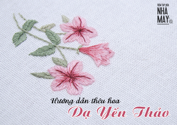 Thêu hoa dạ yến thảo - hoa của những tâm hồn mộng mơ (có mẫu in)