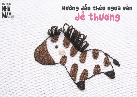 Hướng dẫn thêu ngựa vằn dễ thương (có mẫu in)