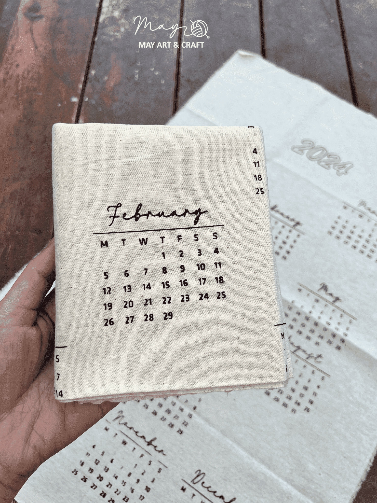 Phôi lịch vải in sẵn