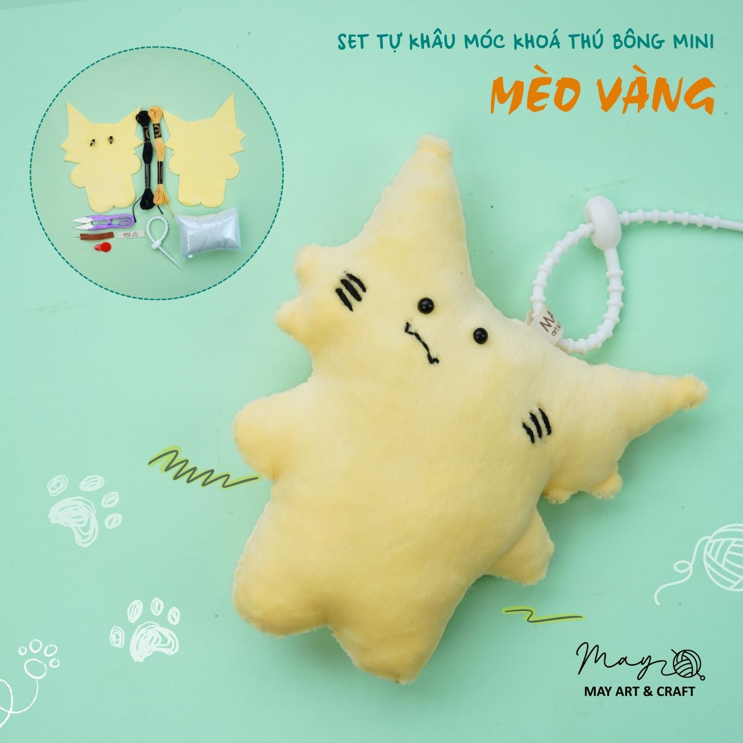 Set tự khâu móc khoá thú bông mini nhiều mẫu dễ thương Tiệm tạp hoá Nhà May