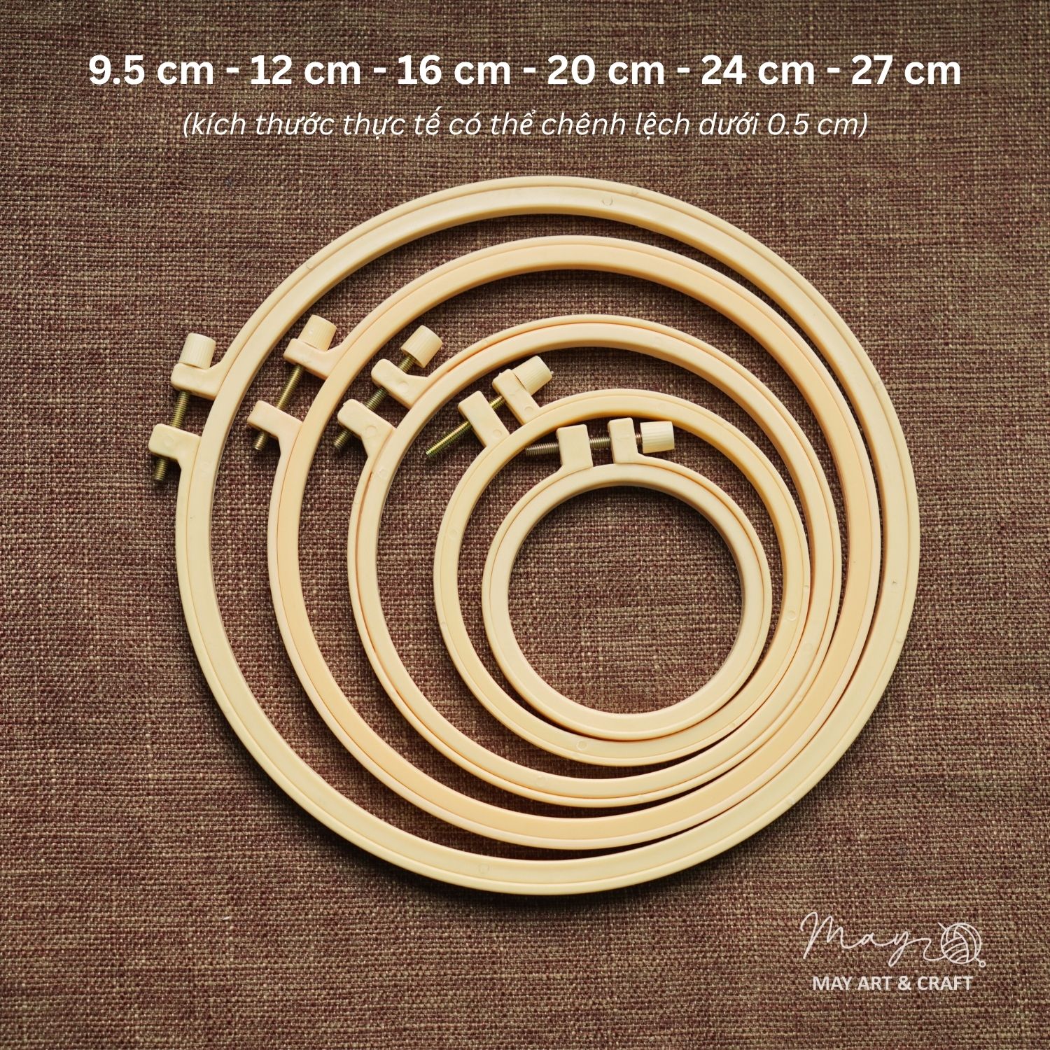 Khung thêu nhựa nhiều kích cỡ