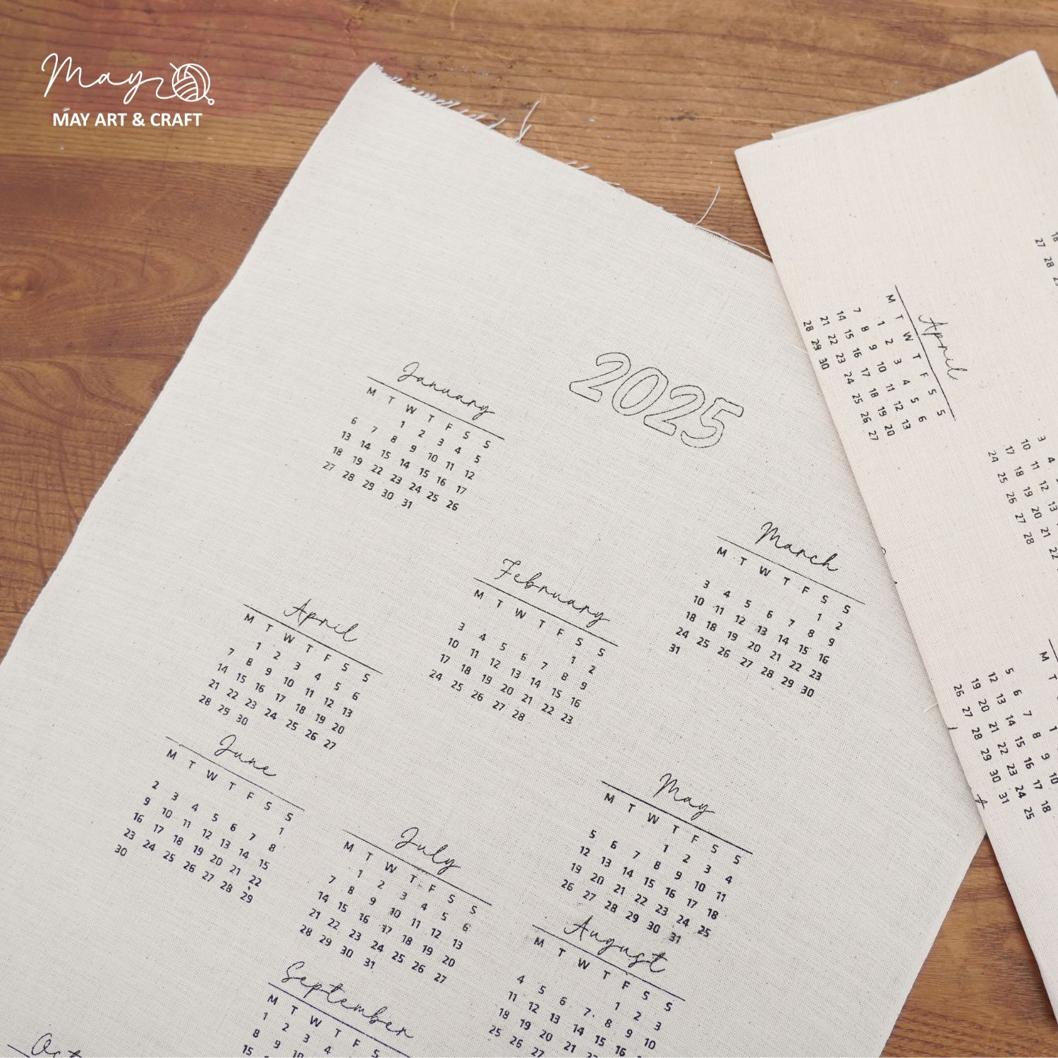 Phôi lịch vải in sẵn