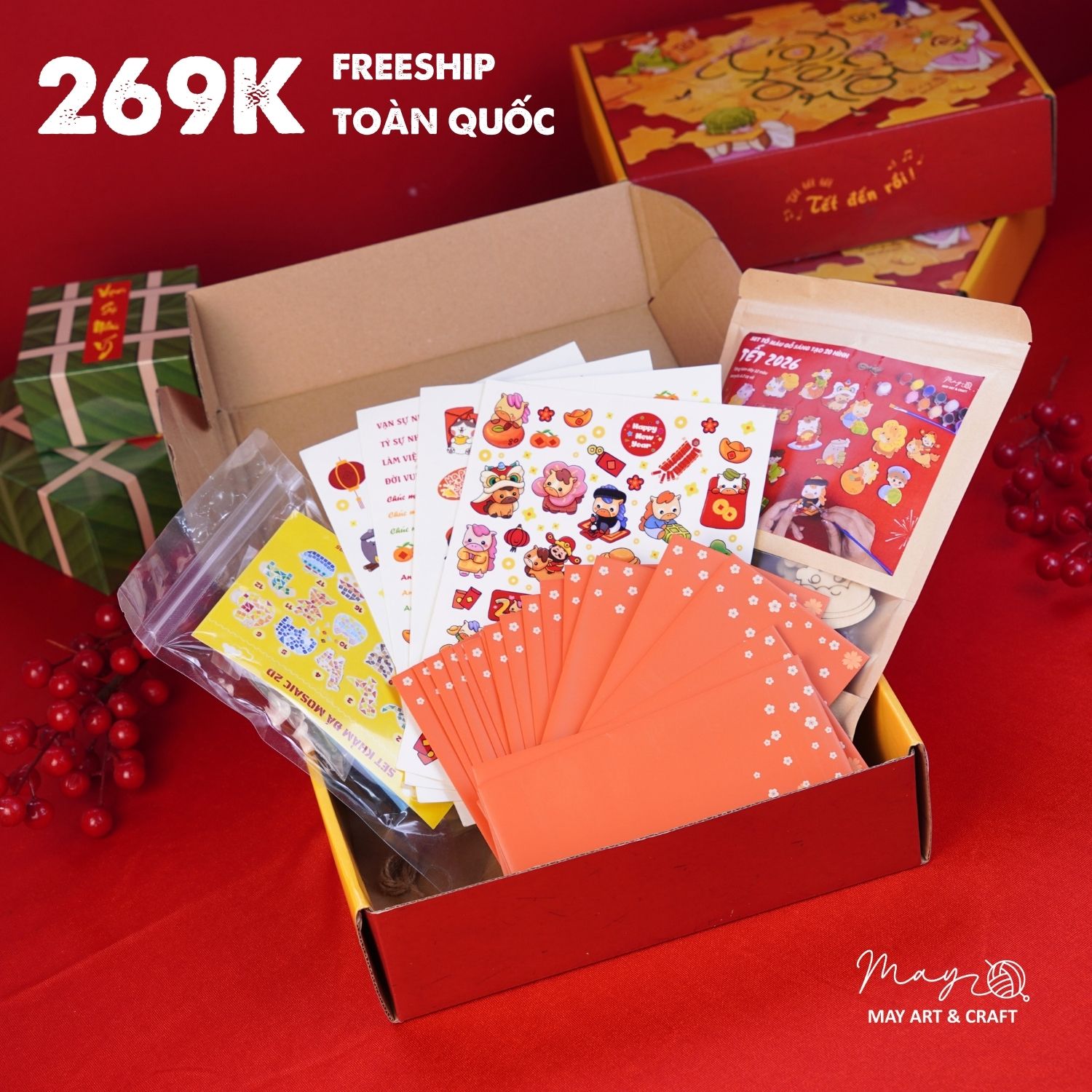 Set quà tết đồ chơi thủ công DIY cho bé 2026