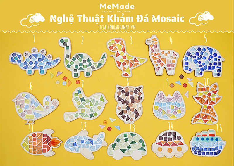 Bộ KIT làm khảm đá nghệ thuật (1 hình) - 9 - con mèo