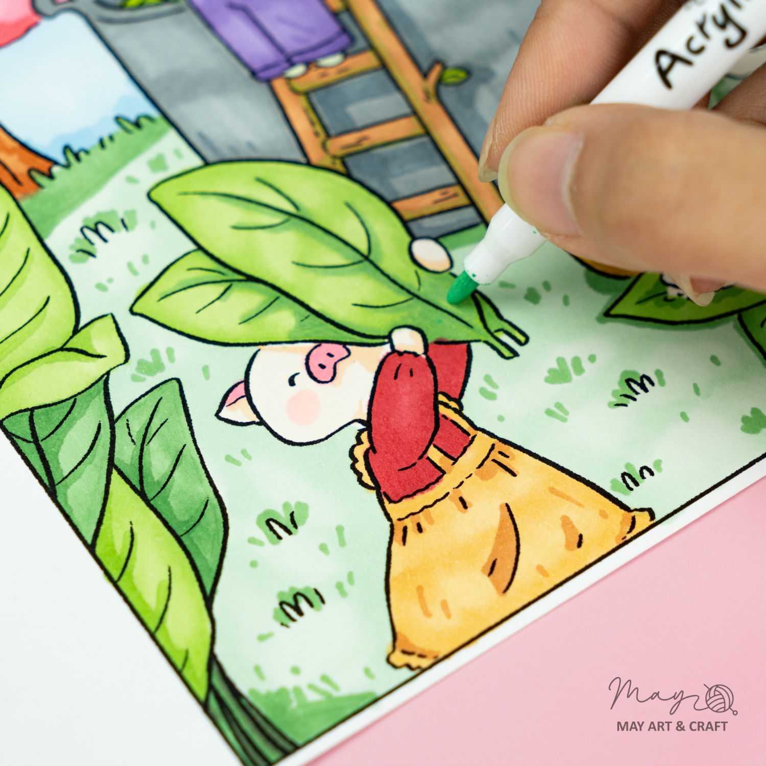 Bộ tranh tô màu postcard 4 mùa lễ hội