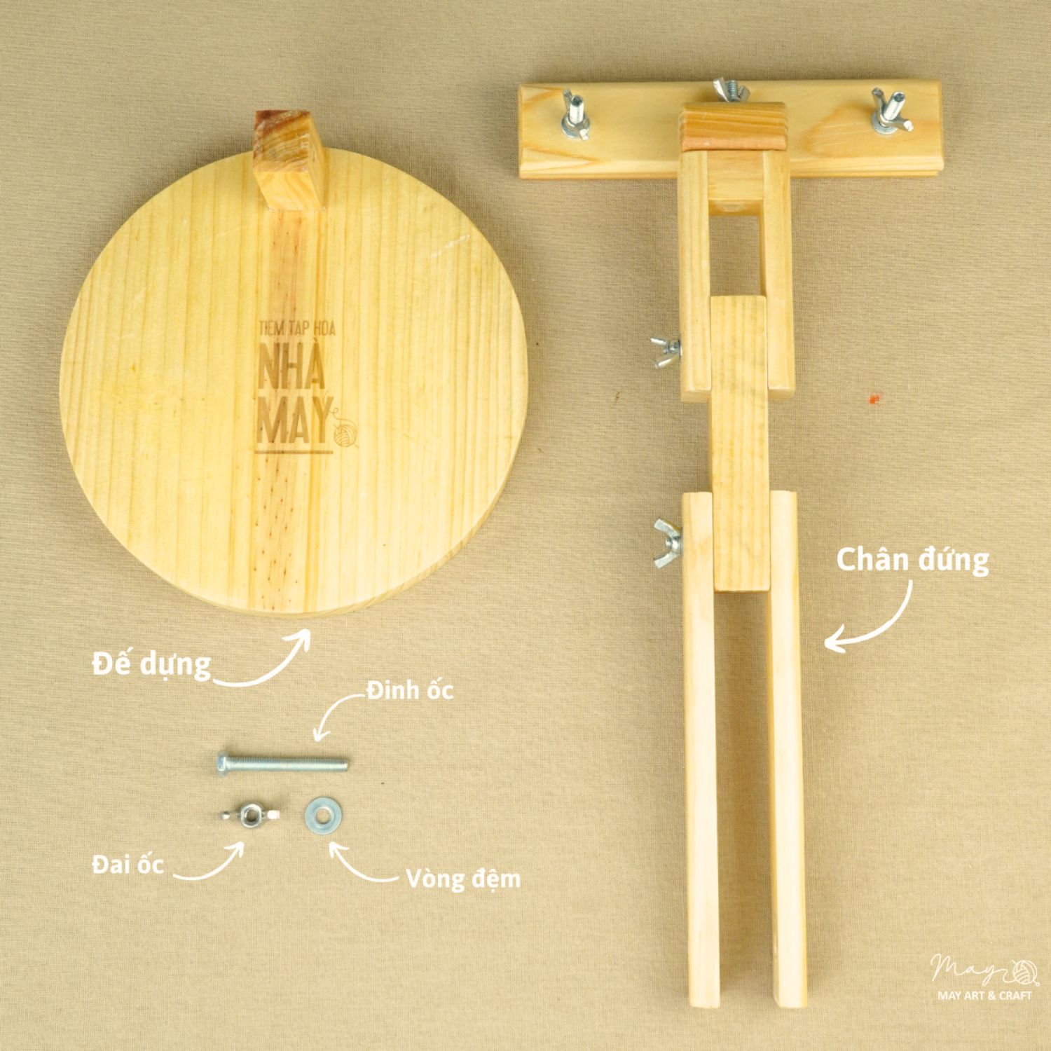 Đế kẹp khung xoay 360°