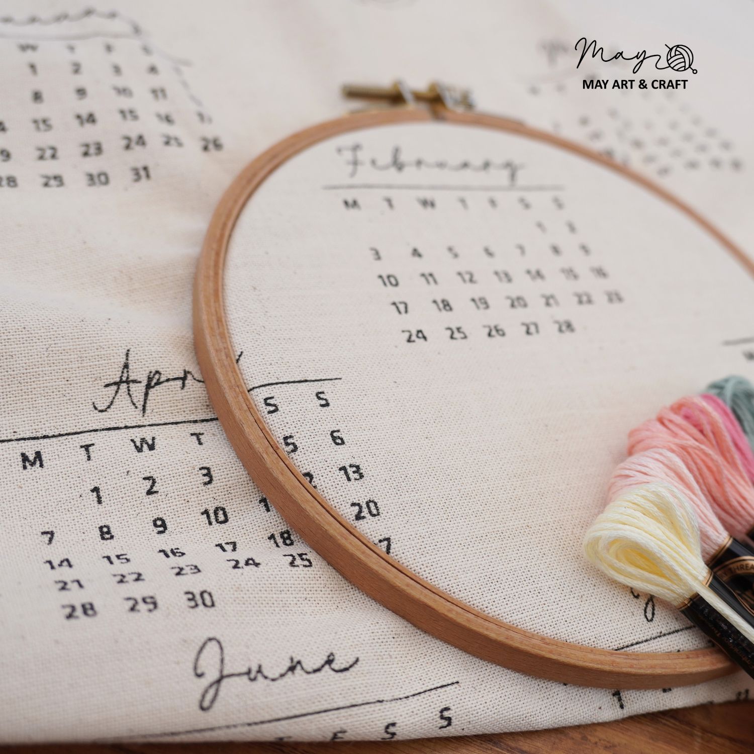 Phôi lịch vải in sẵn