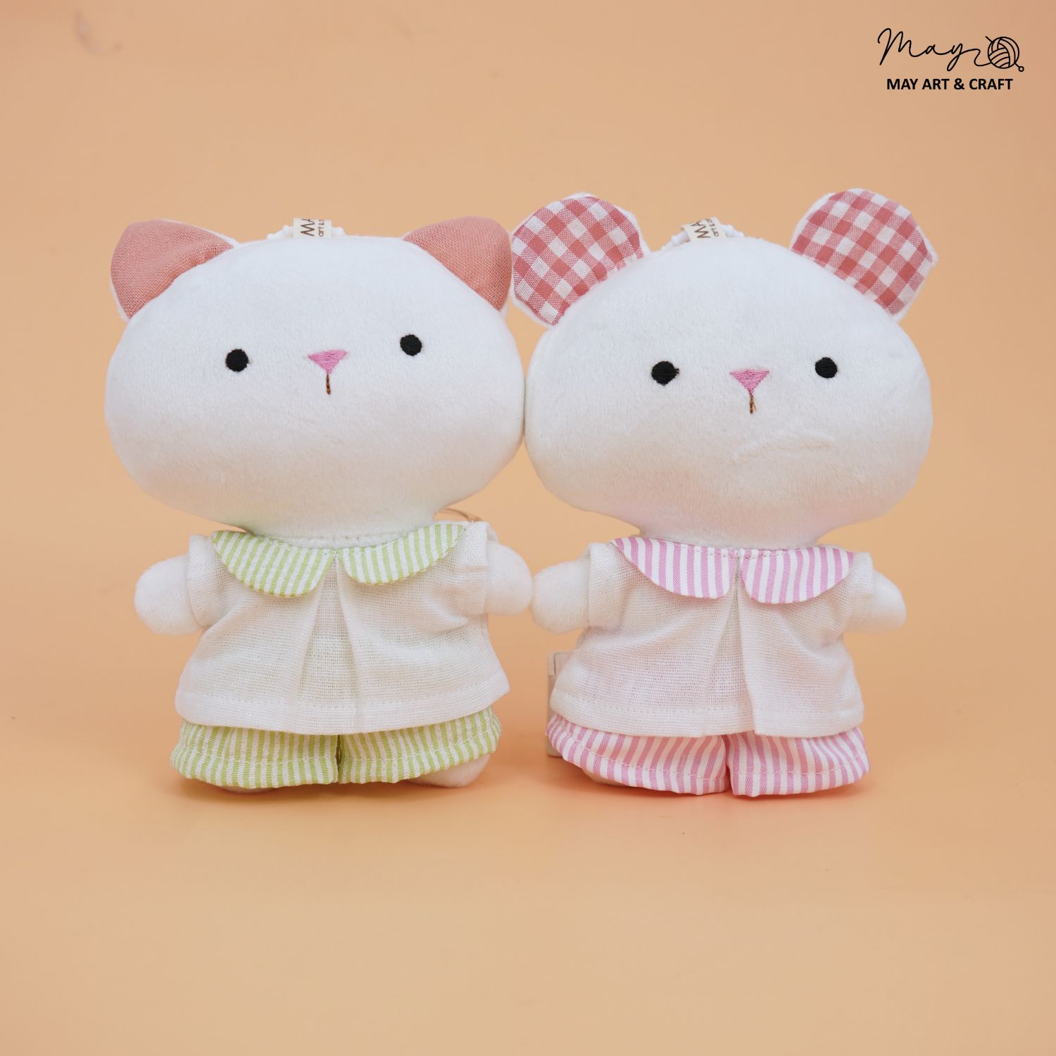 Set quần áo cổ sen cho thú bông mini