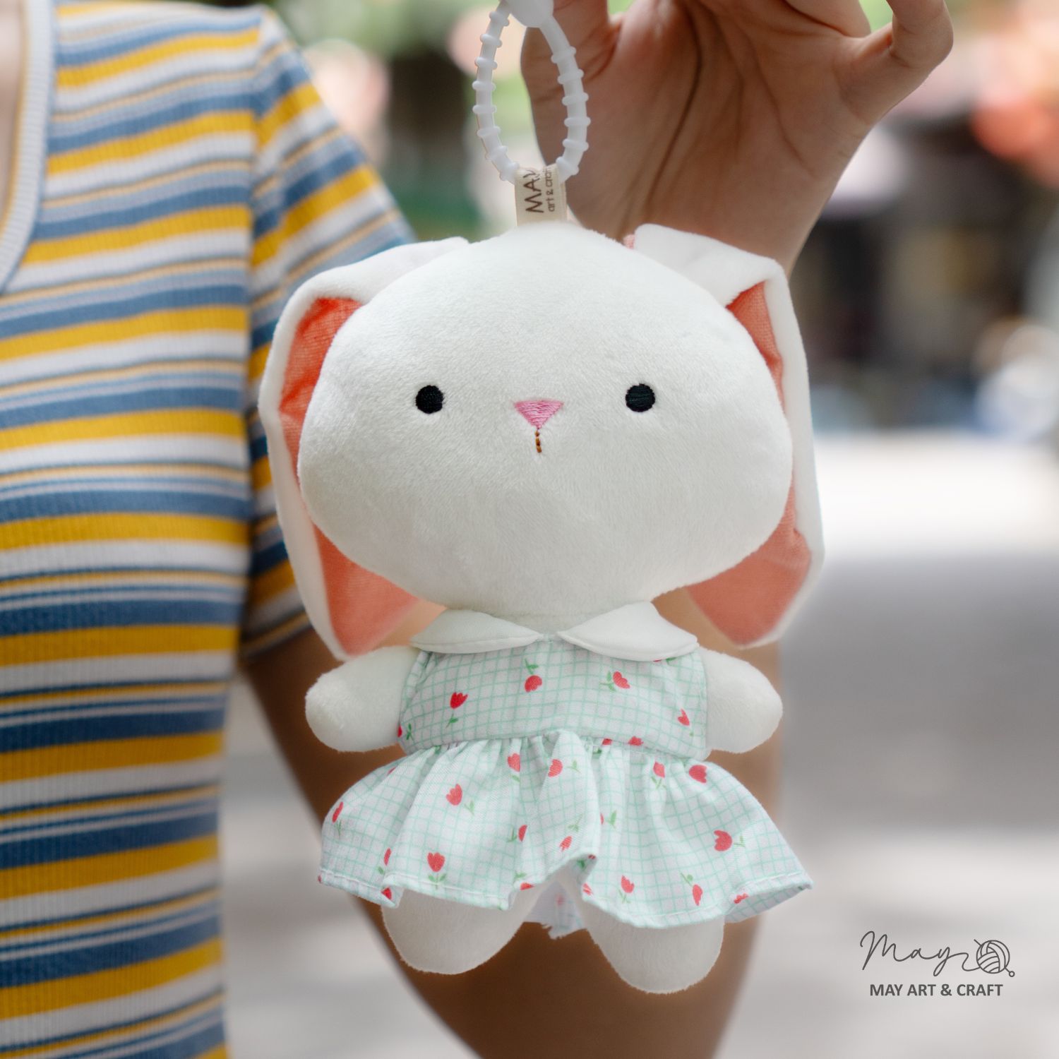 Váy liền cổ sen sát nách cho búp bê/gấu bông 15 -16 cm (Nhập khẩu)