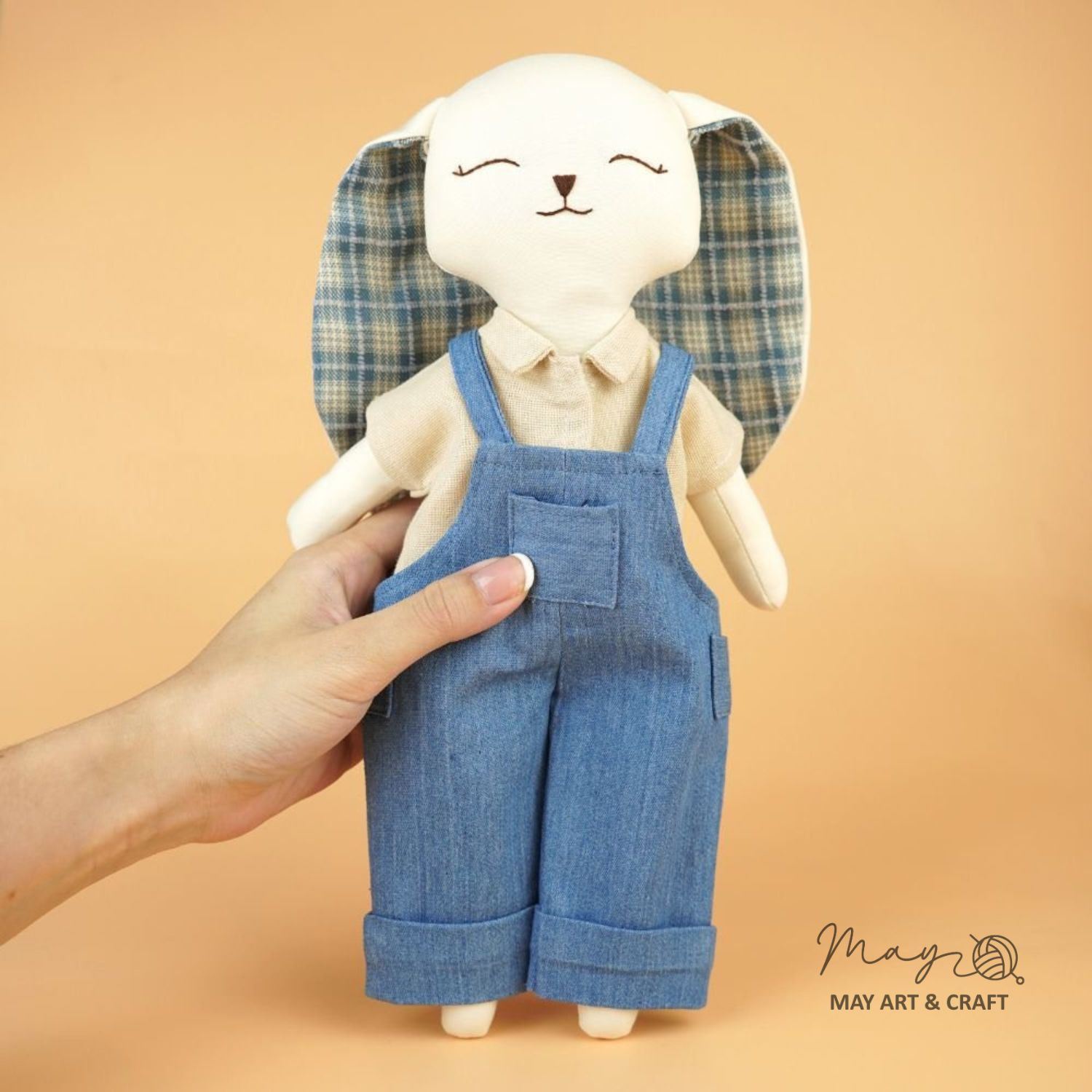 Phôi thú bông thỏ tai xanh