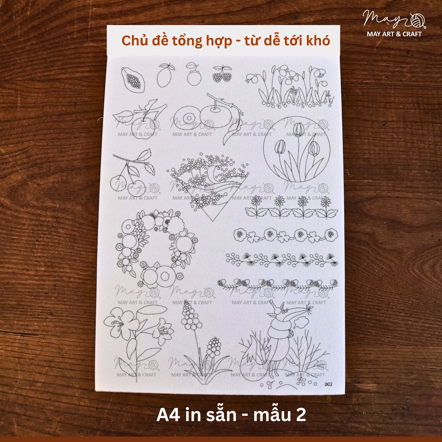 Mếch tan dính in sẵn mẫu thêu tiện lợi