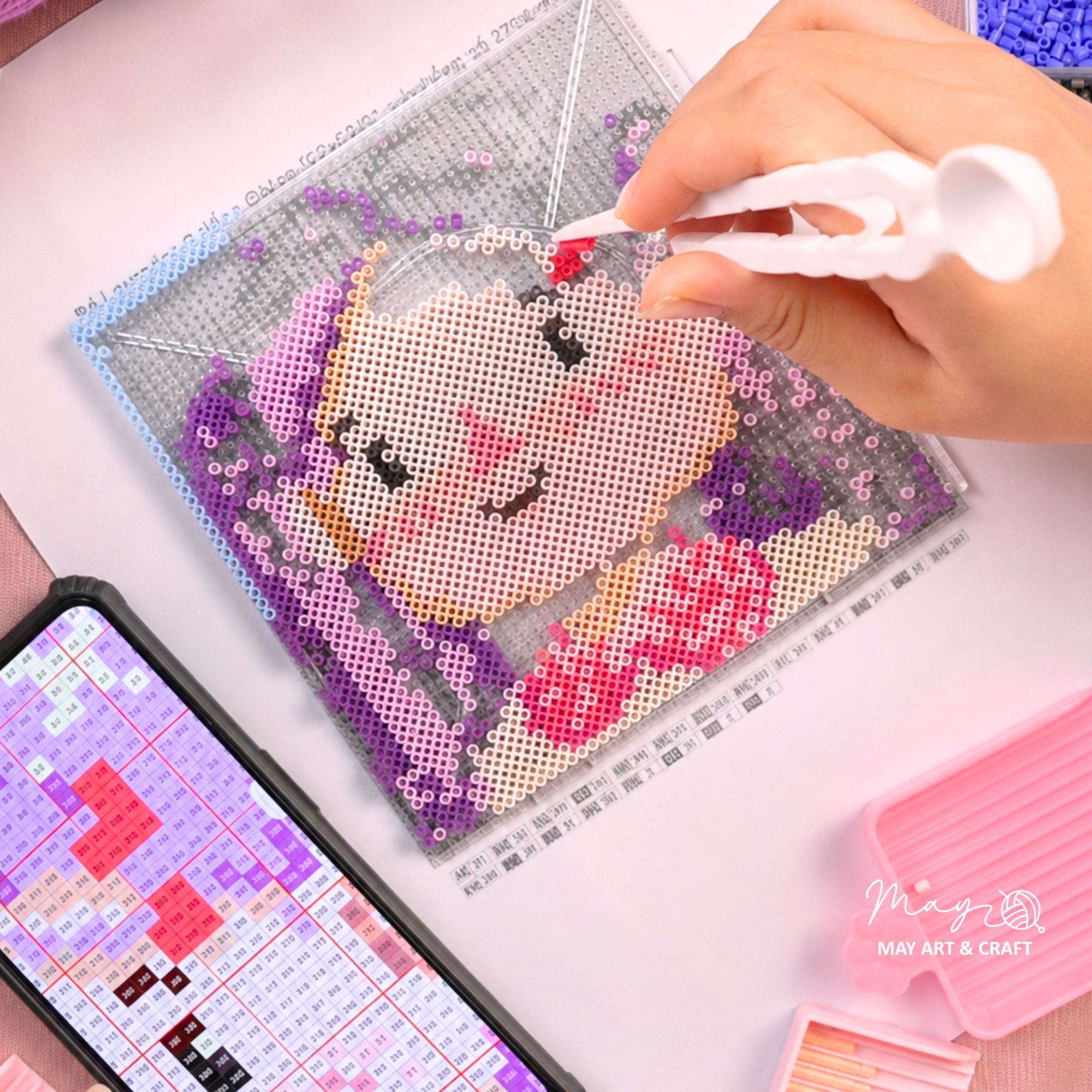 Hạt nhựa ủi refill 2.6mm hạt xịn chính hãng Memade đủ 221 mã màu, chọn lẻ theo màu
