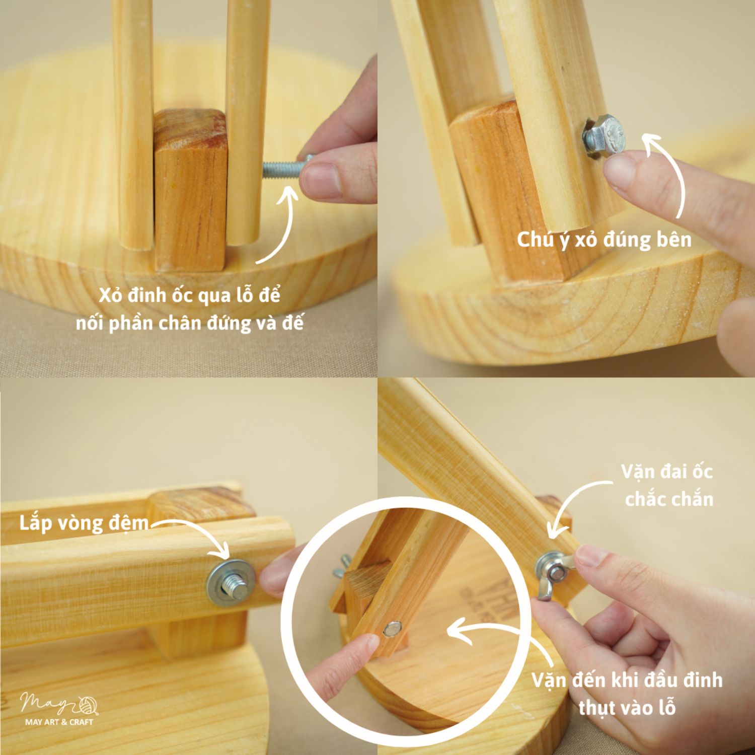 Đế kẹp khung xoay 360°